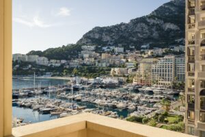 view from palazzo leonardo terrave over the the yachts in the port