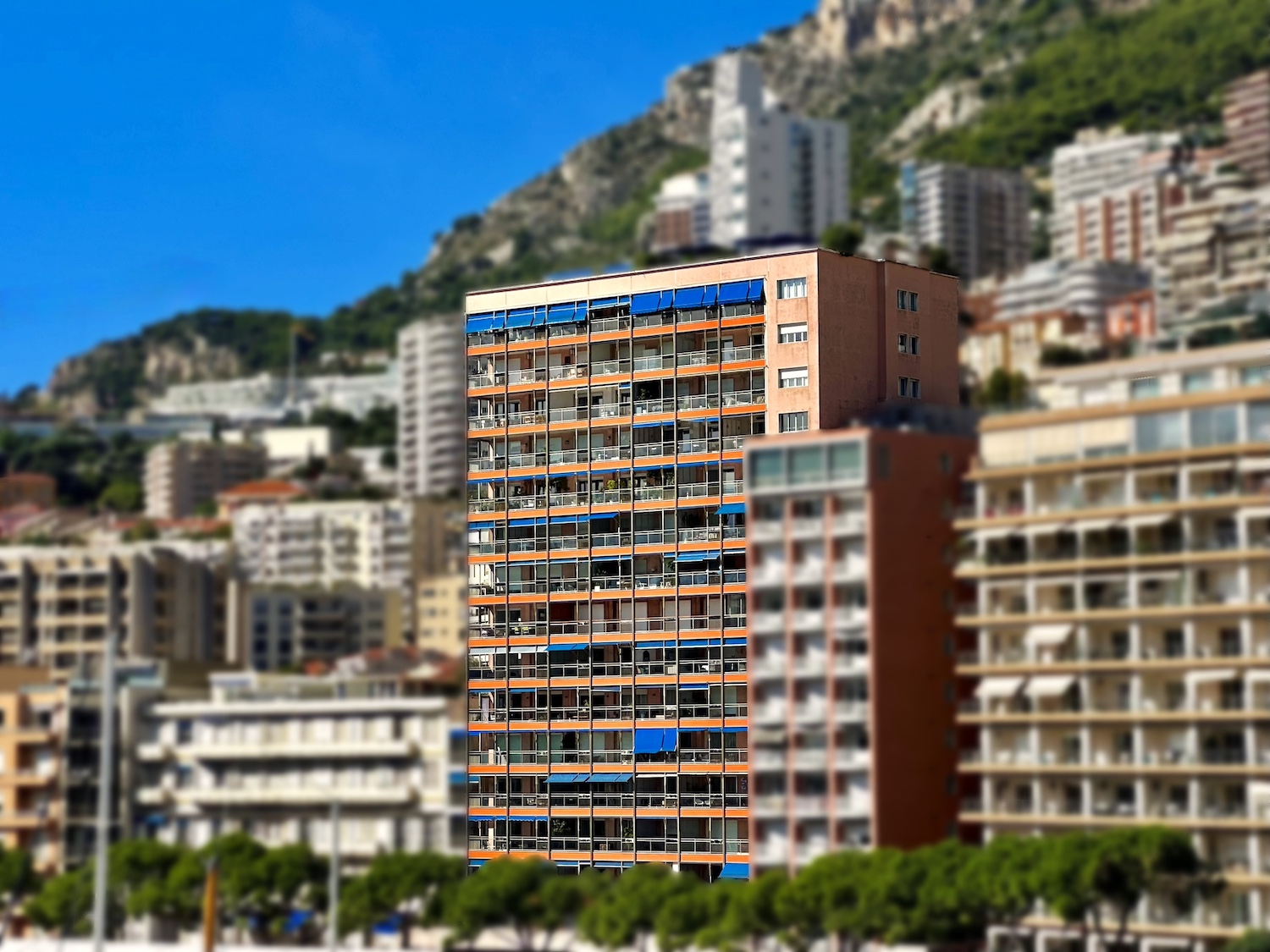 Harbour Lights residential building overlooking Port Hercule in Monaco