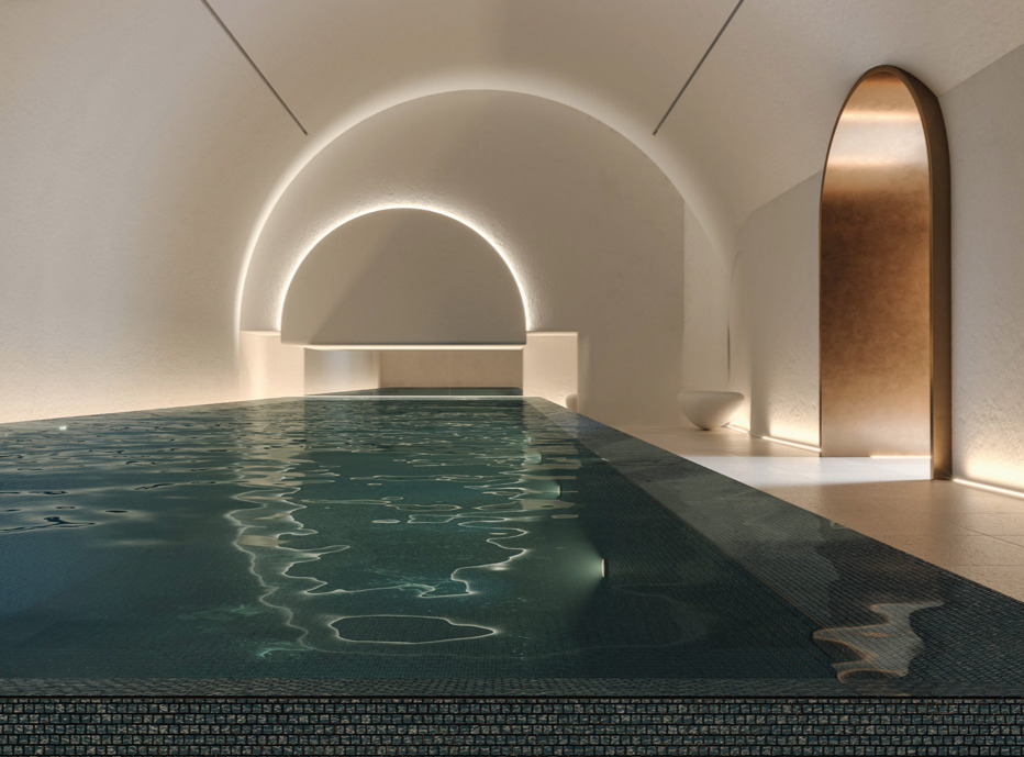 The swimming pool in L'Exotique