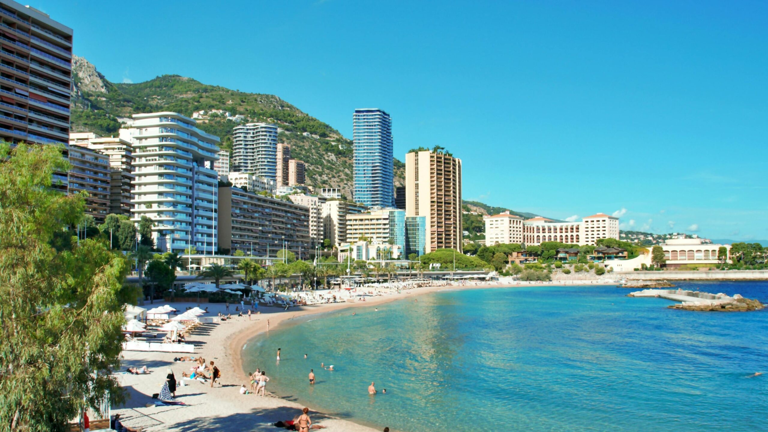 Larvotto shoreline and Sporting Monte Carlo surrounded by some real estate