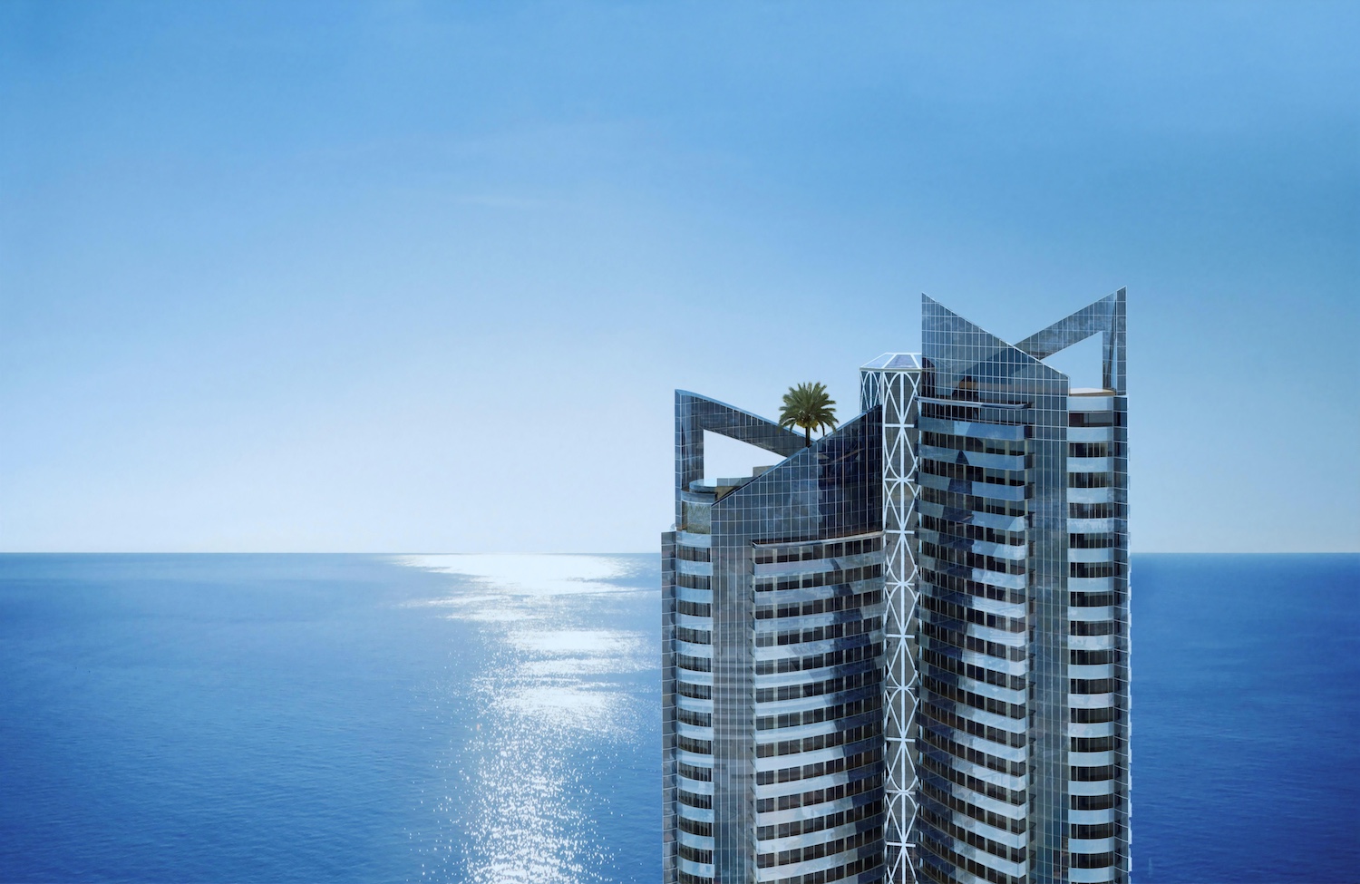 Tour Odéon luxury residential tower overlooking the Mediterranean Sea in Monaco